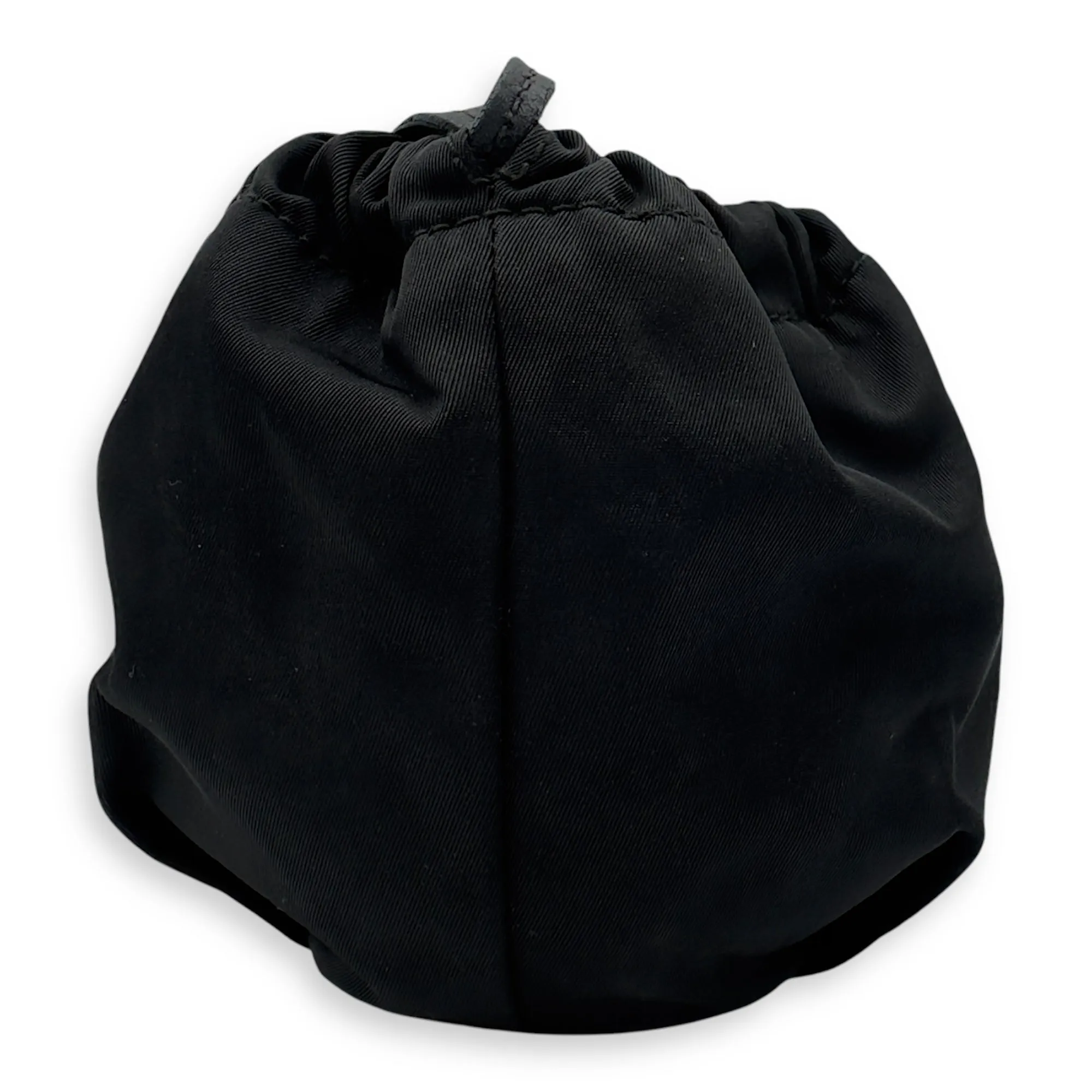 Logo Pouch Black in Nylon, Gold hardware