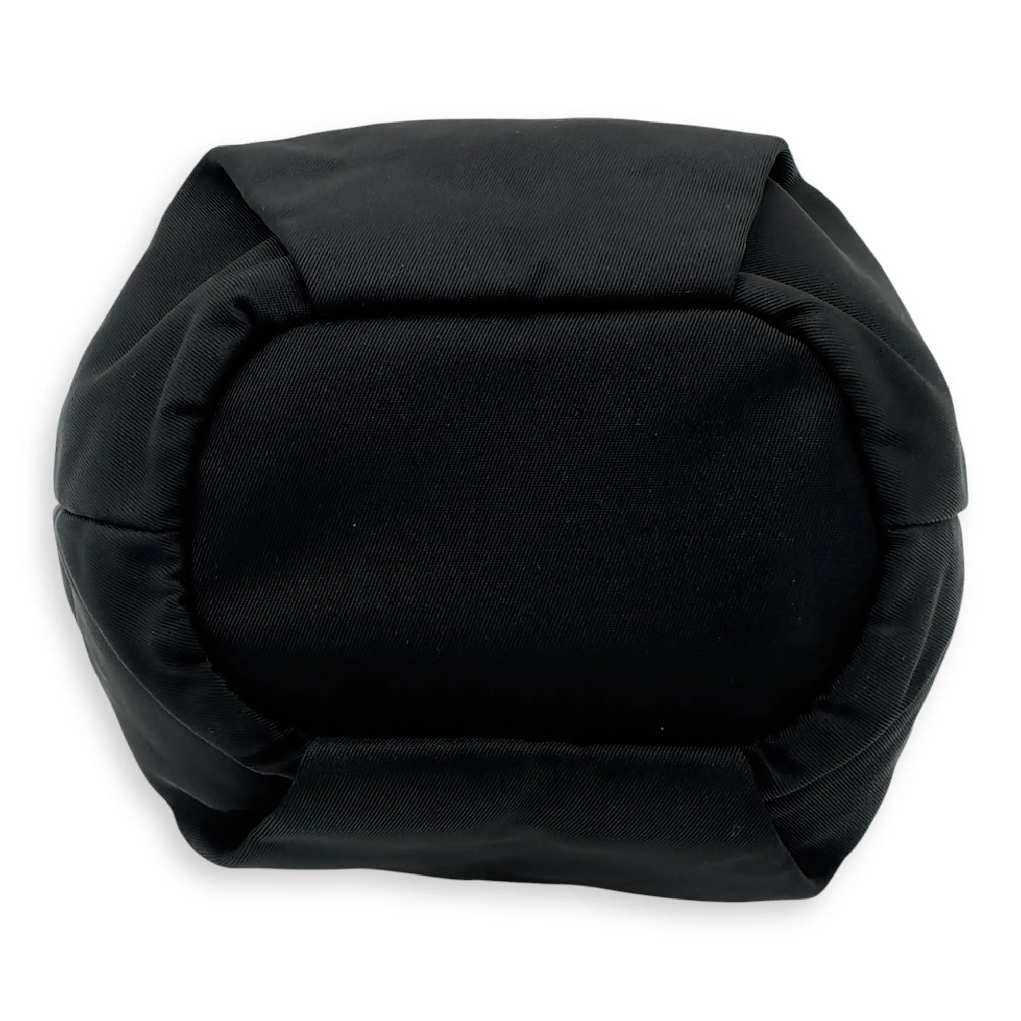 Logo Pouch Black in Nylon, Gold hardware
