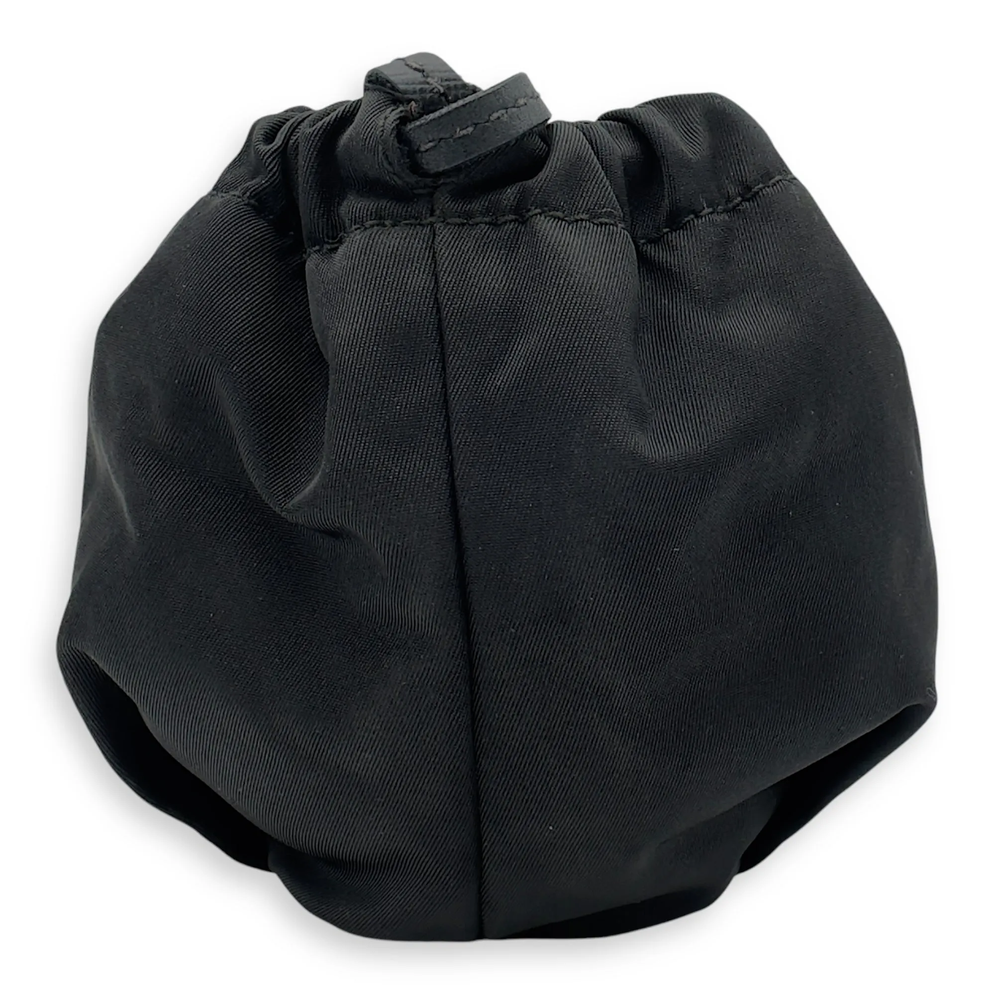Logo Pouch Black in Nylon, Gold hardware
