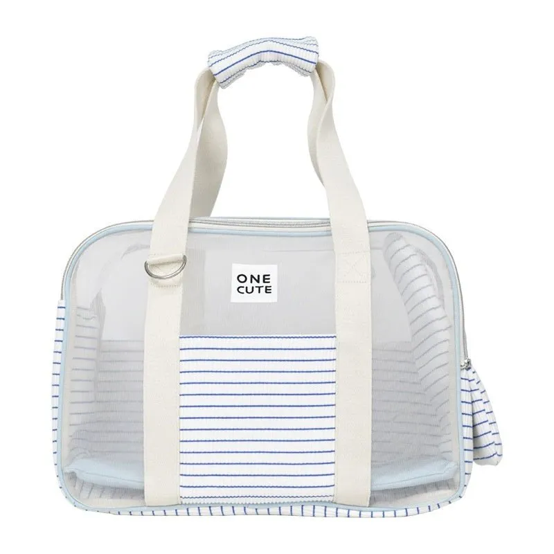 Pet Cat Dog Striped Breathable Shoulder Bag