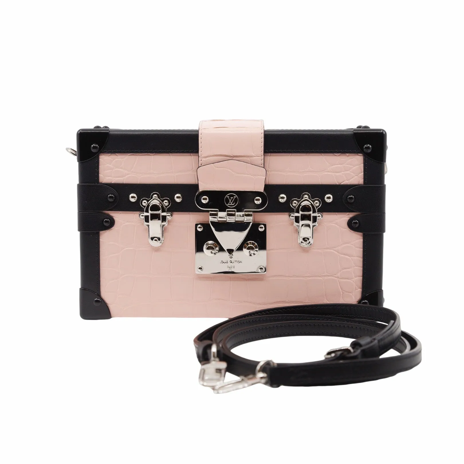 PETITE MALLE CROCODILE PINK PHW