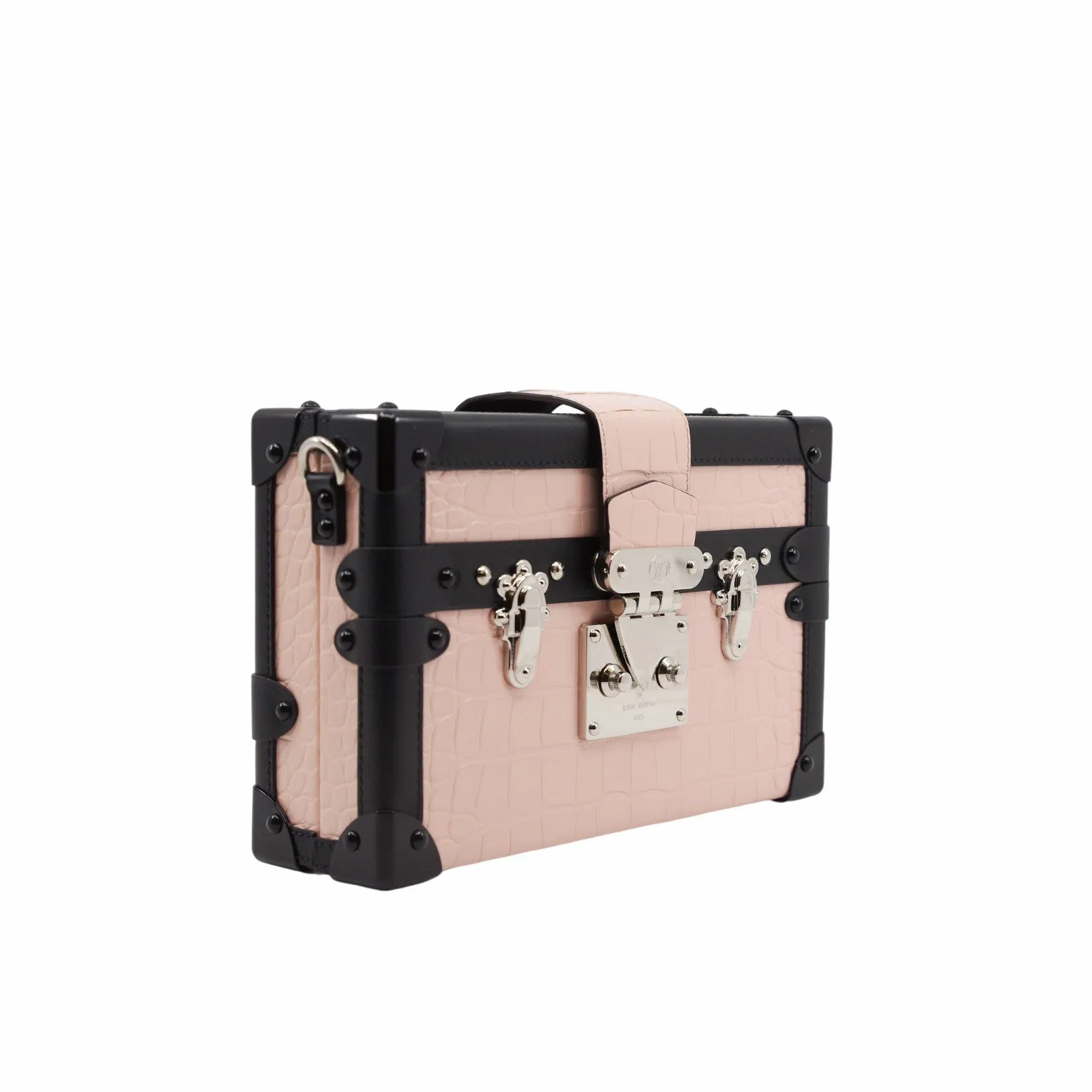 PETITE MALLE CROCODILE PINK PHW