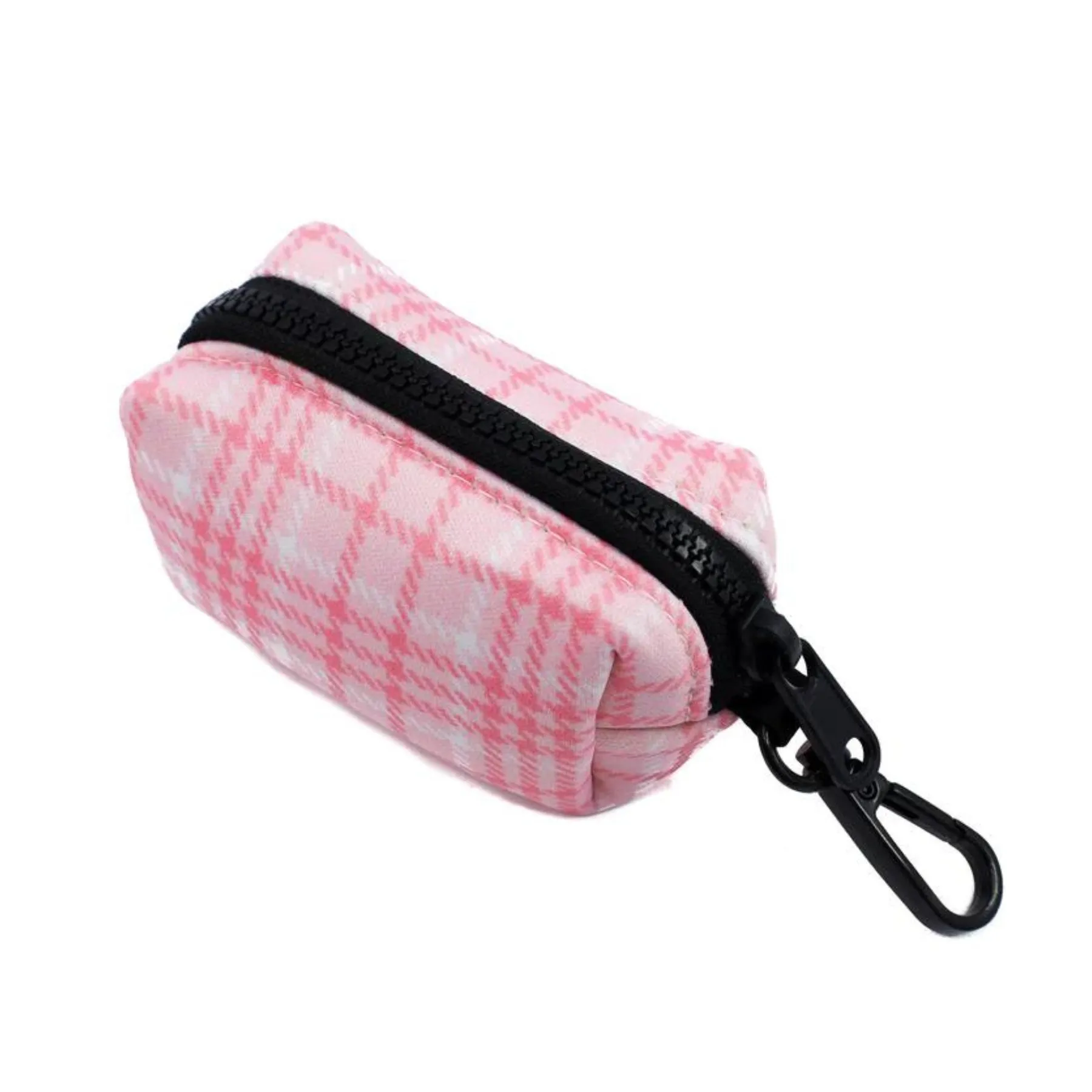 Pink Houndstooth Poop Bag Holder