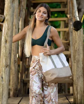 Point Judith Tote - Beige Fern