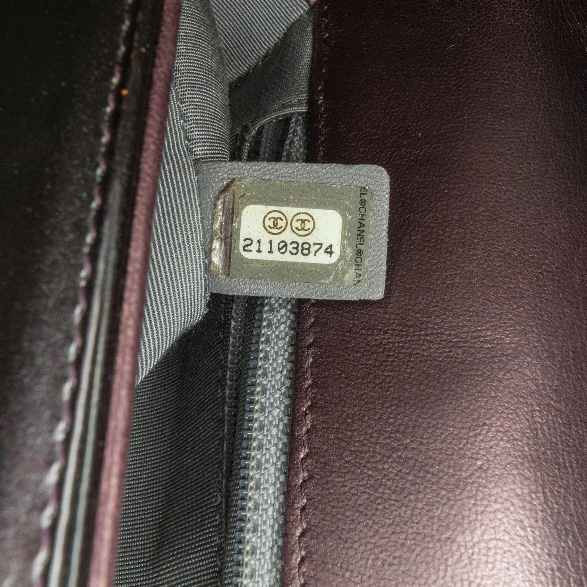 Purple Chanel Medium Patent Coco Boy Flap Shoulder Bag