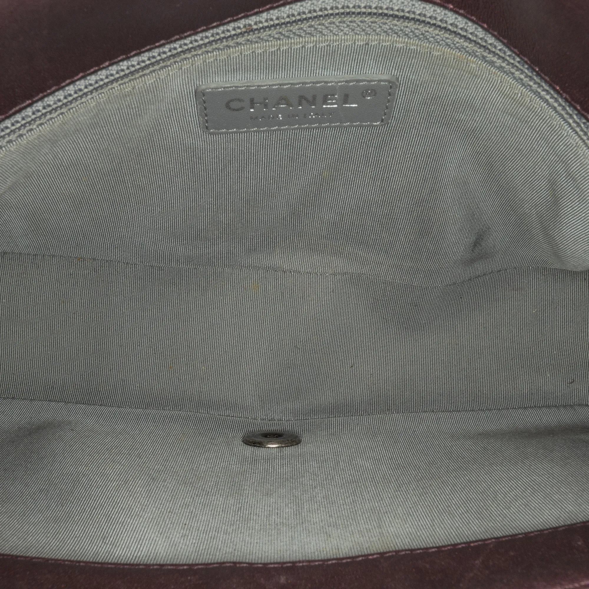 Purple Chanel Medium Patent Coco Boy Flap Shoulder Bag