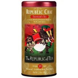 Republic Chai® Black Tea Bags - Tin 50 Tea Bags