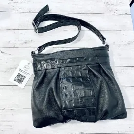Ruche Mini in Onyx, Black Crocodile Emboss