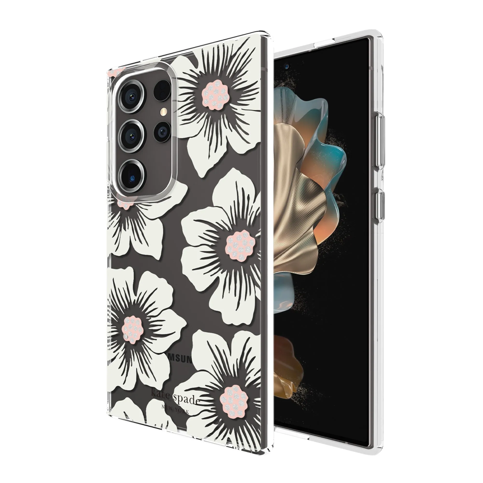 Samsung Galaxy S24 Ultra 5G Kate Spade Protective Hardshell Case - Hollyhock Cream - 15-12435