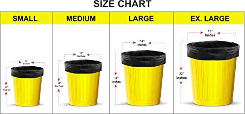 Shalimar Premium Eco - Friendly Garbage Bags Size 17 X 19 Inches (Small) 180 Bags (6 Rolls) Dustbin Bag/Trash Bag - Black Color