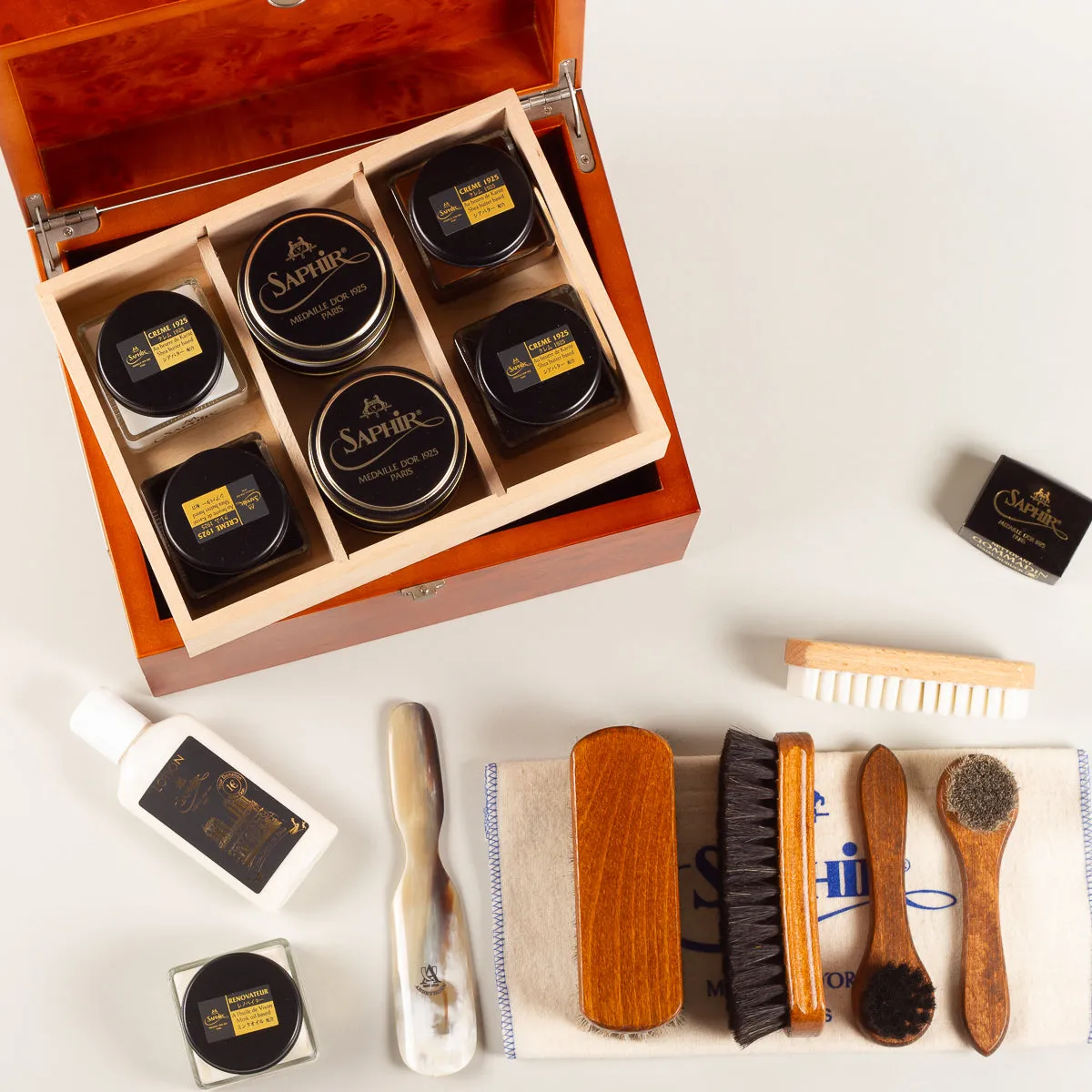 Shoe care valet Saphir Deluxe  - burlwood