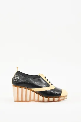 Spring 2007 Black & Yellow Patent CC Wedge