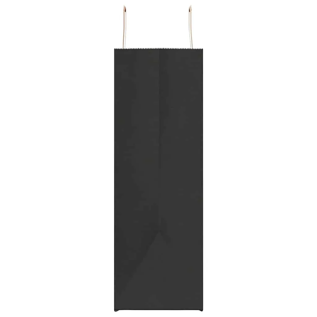 vidaXL Paper Bags 250 pcs with Handles Black 54x15x49 cm