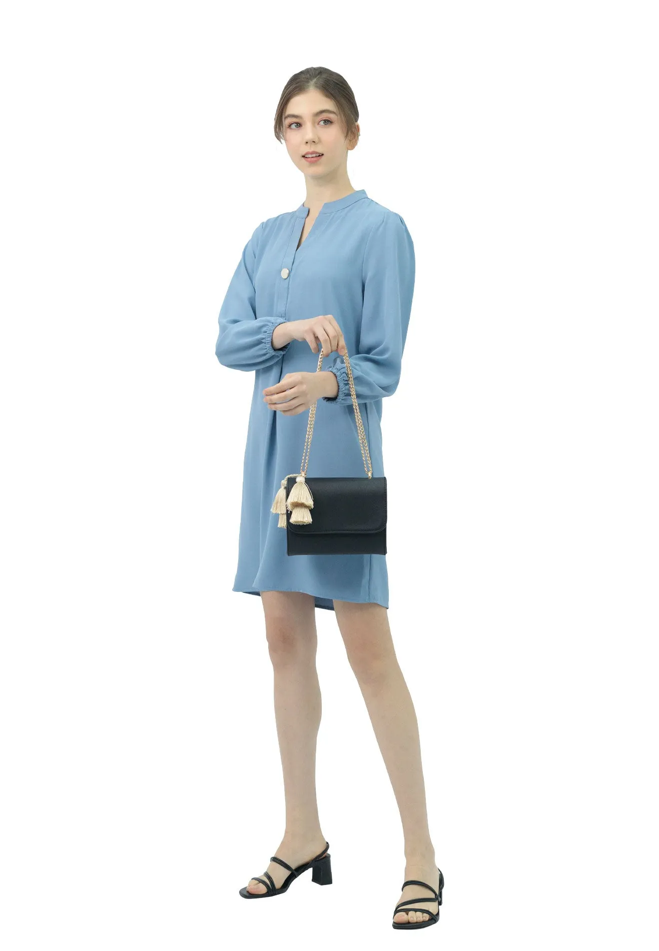 VOIR Small Boxy with Tassels Crossbody Bag