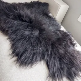 XXL Premium Icelandic Sheepskin Rug - Black Long Wool